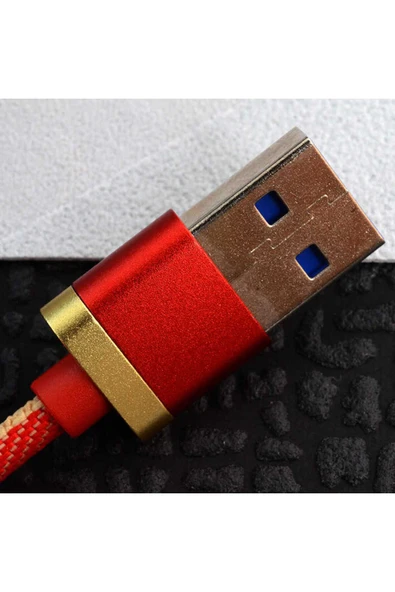 KILIFTECH Kırmızı Poro Lightning Usb Kablo 1M-Zore - 6