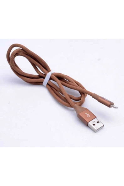 KILIFTECH Kahverengi Metal Uçlu Lightning Usb Kablo-Zore - Resim 5