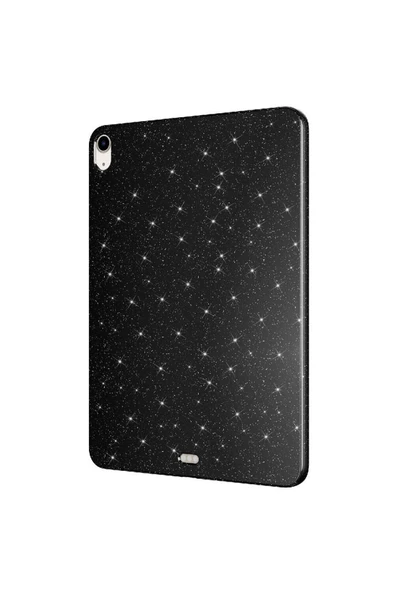 KILIFTECH Apple iPad Air 11 2024 Simli Parlak Görünümlü Uyumlu Zore Tablet Koton Kılıf-Pembe Koyu - 5