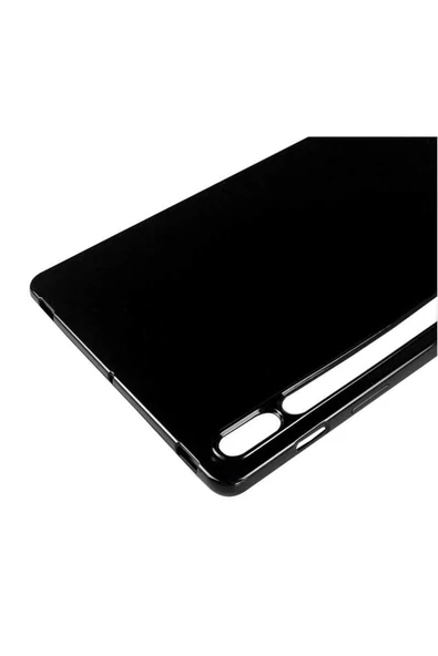 KILIFTECH Galaxy Tab S7 T870 Kılıf  Uyumlu Zore Tablet Süper Silikon Kapak-Siyah - Resim 2