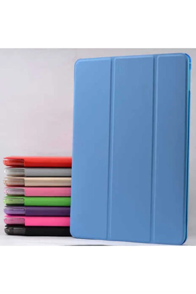 kilifdakilif Galaxy Tab 3 Lite 7.0 T110  Uyumlu Zore Smart Cover Standlı 1-1 Kılıf-Mavi - Resim 5