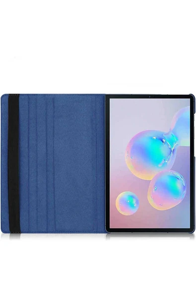 KILIFTECH Galaxy Tab S7 Plus T970  Uyumlu Zore Dönebilen Standlı Kılıf-Lacivert - 2