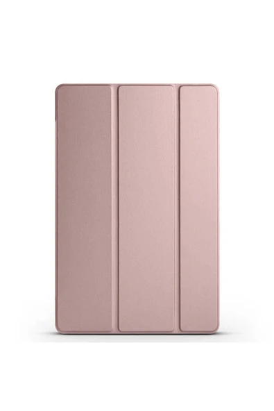 BTHM STORE Galaxy Tab A9 Plus Uyumlu Zore Smart Cover Standlı 1-1 Kılıf-Rose Gold