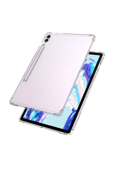 KILIFTECH Galaxy Tab S8 Ultra Kılıf  Uyumlu Zore Tablet Nitro Anti Shock Silikon Kapak-Renksiz - Resim 5