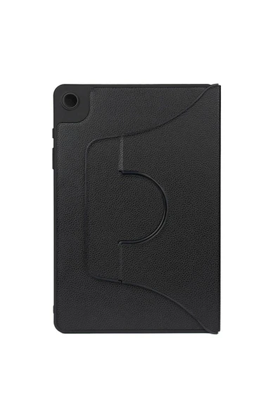 zore Galaxy Tab A9 Zore Fest Dönebilen Standlı Kılıf-Siyah
