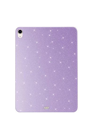 KILIFTECH Apple iPad Air 10.9 2020 (4 Nesil) Simli Parlak Görünümlü Uyumlu Zore Tablet Koton Kılıf-Lila ürün görseli