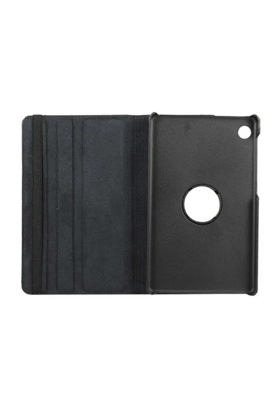 zore Lenovo Tab M10 Plus TBTB-128F 3. Jenerasyon  Uyumlu Zore Dönebilen Standlı Kılıf-Pembe Koyu - Resim 5