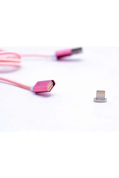 zore Rose Gold Metal Manyetic Uçlu Lightning Usb Kablo-Zore - 2