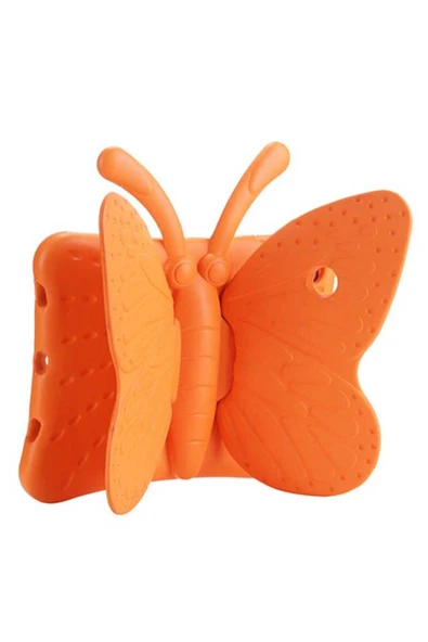 KILIFTECH iPad 10.2 2021 (9.Nesil)  Uyumlu Zore Butterfly Standlı Tablet Kılıf-Turuncu