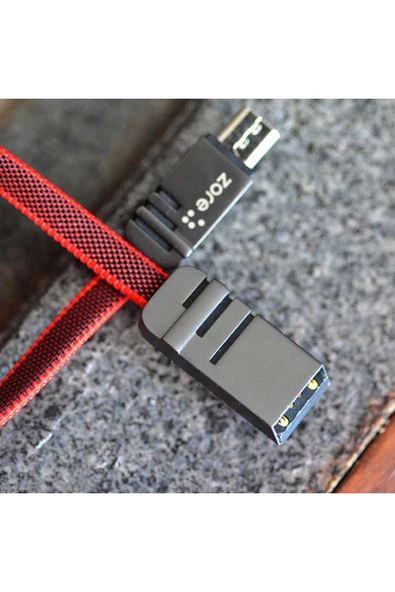 Goktugaksesuar Kırmızı Mest Micro Usb Kablo 1M-Zore - 2