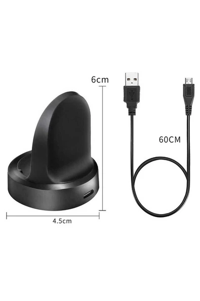 Noir318 Siyah Gear S3 Usb Şarj Kablosu-Zore - 3