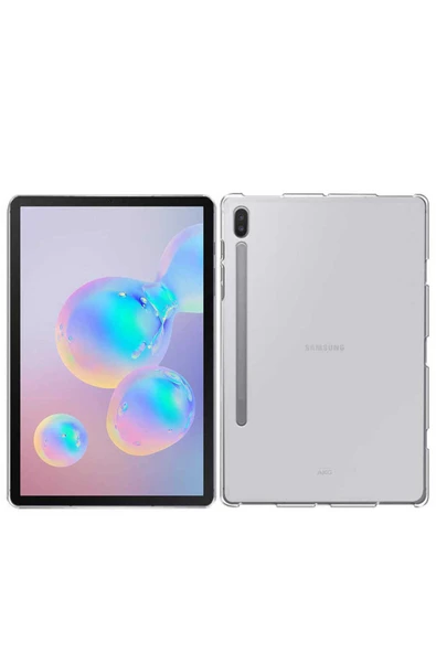 KILIFTECH Galaxy Tab S7 Plus T970 Kılıf  Uyumlu Zore Tablet Süper Silikon Kapak-Siyah - 3