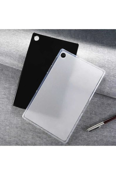SAFA Lenovo M10 Plus TB-X606F Kılıf  Uyumlu Zore Tablet Süper Silikon Kapak-Renksiz - Resim 6