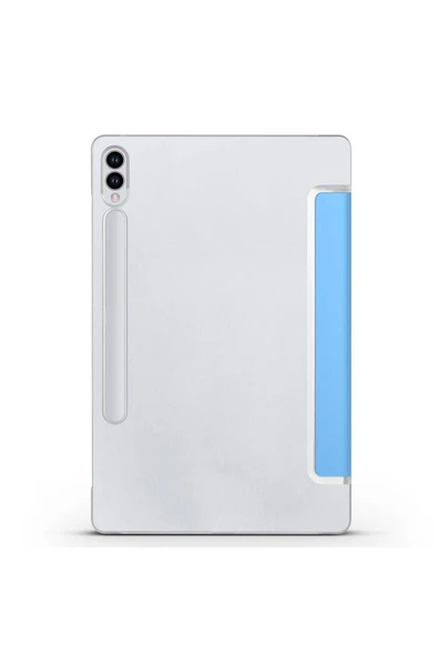 KILIFTECH Galaxy Tab S9 FE Plus Uyumlu Zore Smart Cover Standlı 1-1 Kılıf-Pembe - 3