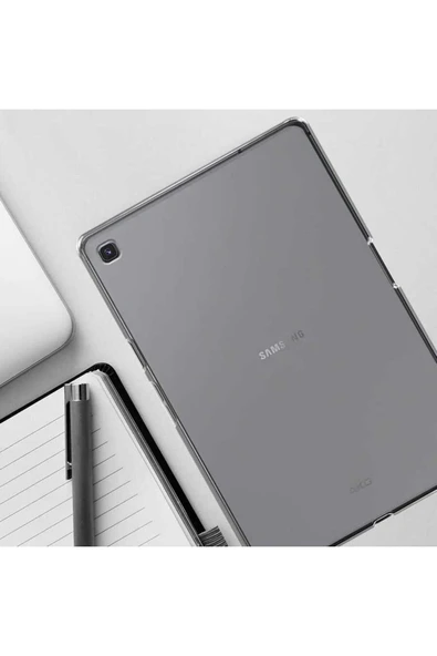 SAFA Galaxy T720 Tab S5E Kılıf  Uyumlu Zore Tablet Süper Silikon Kapak-Siyah - 4