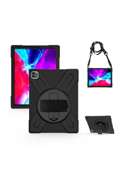 KILIFTECH iPad Pro 12.9 2020 (4.Nesil) Zore Defender Tablet Silikon - Siyah ürün görseli