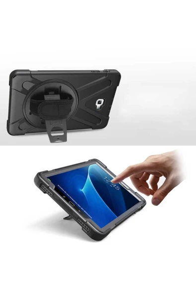 KILIFTECH Galaxy Tab A T580 10.1 Zore Defender Tablet Silikon - Siyah - 4