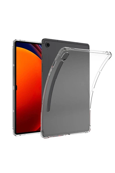 KILIFTECH Galaxy Tab S8 Kılıf Zore Tablet Nitro Anti Shock Silikon Kapak - Renksiz - Resim 2