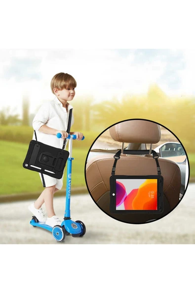 gallipolitech iPad 10.2 (8.Nesil) GLLP Yeni Nesil Kalem Bölmeli Defender Tablet Silikon - Siyah - Resim 5