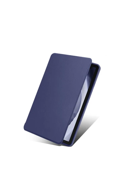 KILIFTECH Galaxy Tab A9 Kılıf Uyumlu Zore Termik Kalem Bölmeli Dönebilen Standlı Kılıf-Pembe - Resim 3