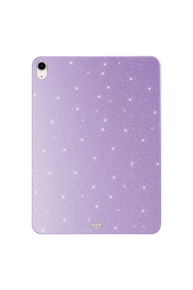 zore Apple iPad 10.9 2022 (10.Nesil) Simli Parlak Görünümlü Uyumlu Zore Tablet Koton Kılıf-Lila ürün görseli
