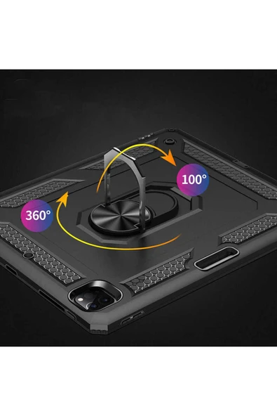 SAFA iPad Pro 12.9 2020 (4.Nesil) - Uyumlu Uyumlu Zore Tablet Vega Kapak-Mavi - Resim 3