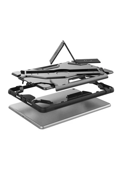 KILIFTECH iPad 9.7 2017 (5.Nesil) Zore Defens Tablet Silikon - Siyah - Resim 6