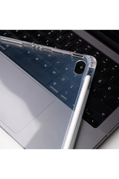 KILIFTECH iPad Air 10.9 2020 (4.Nesil) Zore Kalemli Tablet Silikon - Şeffaf - Resim 4