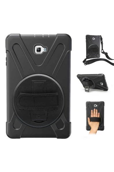 KILIFTECH Galaxy Tab A T580 10.1 Zore Defender Tablet Silikon - Siyah - 3