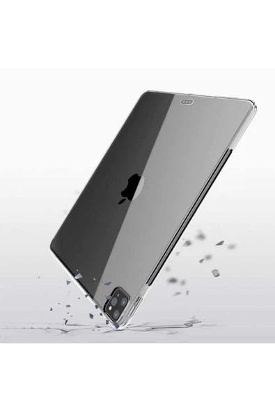 KILIFTECH iPad Pro 12.9 Pro 2020 (4.Nesil) - Uyumlu Uyumlu Zore Tablet Süper Silikon Kapak-Siyah - Resim 4