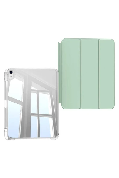 Teknodur iPad Air 13 2025 M3 Kılıf Magnetik Ayrılabilen Airbagli TKDR Sliding Tablet Kılıfı - Pembe - Resim 5