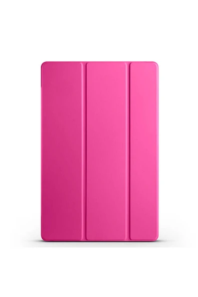 KILIFTECH Galaxy Tab S9 FE Plus Uyumlu Zore Smart Cover Standlı 1-1 Kılıf-Pembe - 1