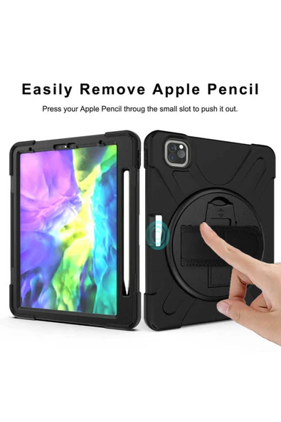 The Bear Case iPad Pro 11 2020 (2.Nesil) TBC Defender Tablet Silikon - Siyah - 6