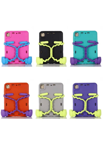 Noir318 iPad 5 Air Zore Eva Boxer Tablet Silikon - Mor - 3