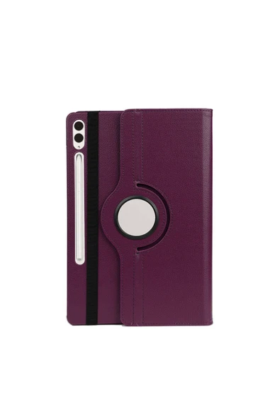 KILIFTECH Galaxy Tab S9 Plus  Uyumlu Zore Dönebilen Standlı Kılıf-Pembe Koyu - Resim 6