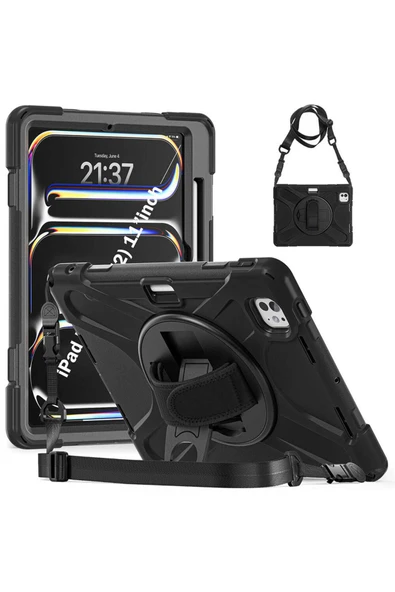 Zeyline iPad Pro 11 2024 Zore Defender Tablet Silikon - Siyah - Resim 3