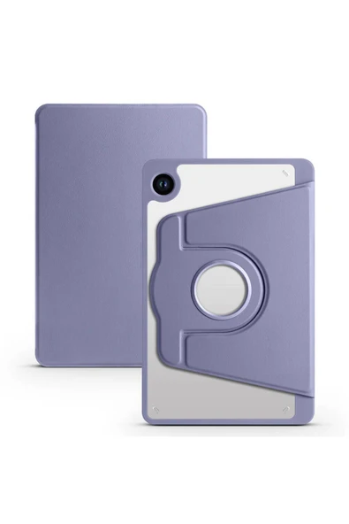 KILIFTECH Galaxy Tab A9 Plus Kılıf Uyumlu Termik Kalem Bölmeli Dönebilen Standlı Kılıf-Lavendery Gray - 1