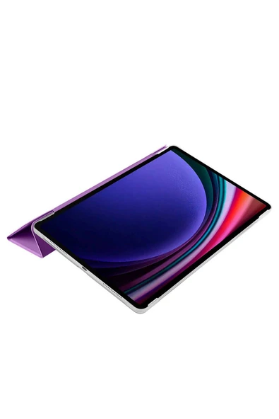 WowCase Galaxy Tab S9 FE Zore Smart Cover Standlı 1-1 Kılıf-Pembe - Resim 3