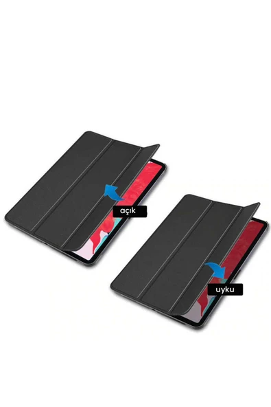 Technorion iPad Air 11 2025 M3 TKNR Smart Cover Standlı 1-1 Kılıf - Kırmızı - Resim 5
