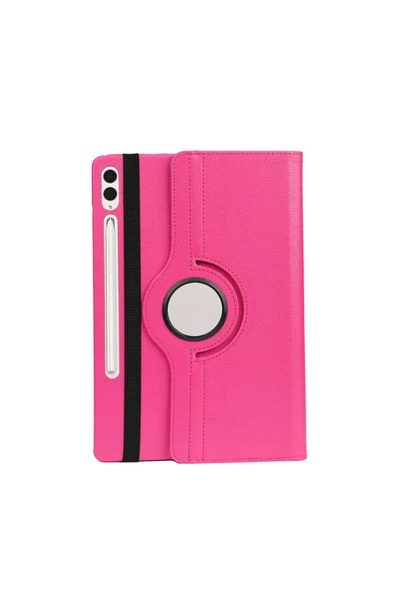 KILIFTECH Galaxy Tab S9 Plus  Uyumlu Zore Dönebilen Standlı Kılıf-Pembe Koyu - Resim 3