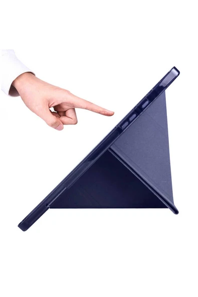 KILIFTECH Galaxy Tab A8 10.5 SM-X200 (2021) Kılıf  Uyumlu Zore Tri Folding Kalem Bölmeli Standlı Kılıf-Kırmızı - Resim 5