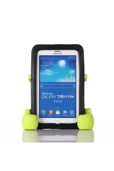 KILIFTECH Galaxy Tab 3 Lite 7.0 T110 Zore Eva Boxer Tablet Silikon - Kırmızı - 3