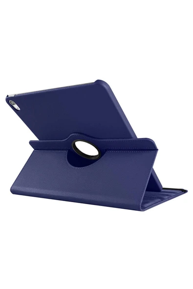 RiseOfGLC iPad Air 13 2025 M3 Zore Dönebilen Standlı Kılıf - Mavi - 6