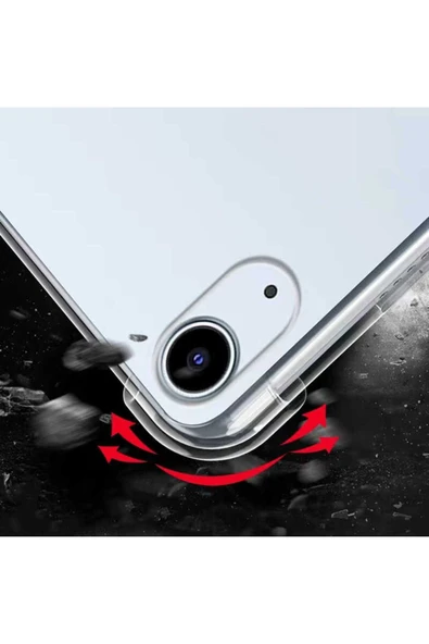 KILIFTECH iPad 11.Nesil 2025 Kılıf Zore Tablet Nitro Anti Shock Silikon Kapak - Renksiz - Resim 3