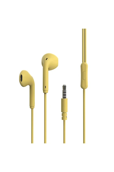 KILIFTECH ER06 3.5mm Kulaklık-Sarı Uyumlu