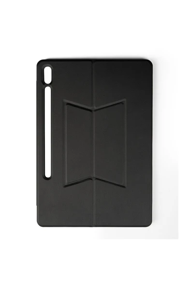 KILIFTECH Galaxy Tab S10 Plus Zore Border Keyboard Bluetooh Bağlantılı Standlı Klavyeli Tablet Kılıfı - Siyah - Resim 2