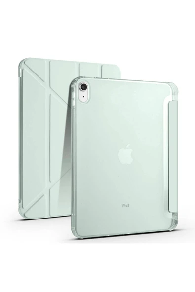 BULUT AKSESUAR iPad 11.Nesil 2025 Kılıf Zore Tri Folding Kalem Bölmeli Standlı Kılıf - Mavi - Resim 5