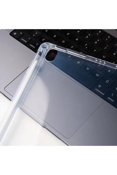 Noir318 iPad Air 10.9 2022 (5.Nesil) Zore Kalemli Tablet Silikon - Şeffaf - Resim 3