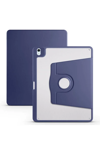 KILIFTECH iPad Air 13 2025 M3 Kılıf Zore Termik Kalem Bölmeli Dönebilen Standlı Kılıf - Lacivert ürün görseli