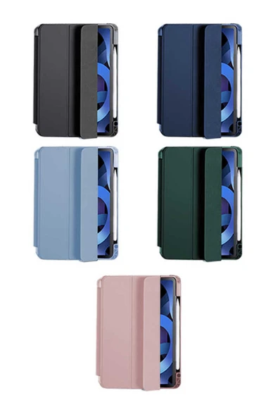 KILIFTECH iPad Air 11 2025 M3 Kılıf Zore Nort Arkası Şeffaf Standlı Kılıf - Pembe - Resim 5